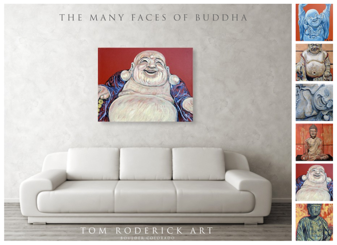 The Many Faces of Buddha by Boulder artist Tom Roderick.